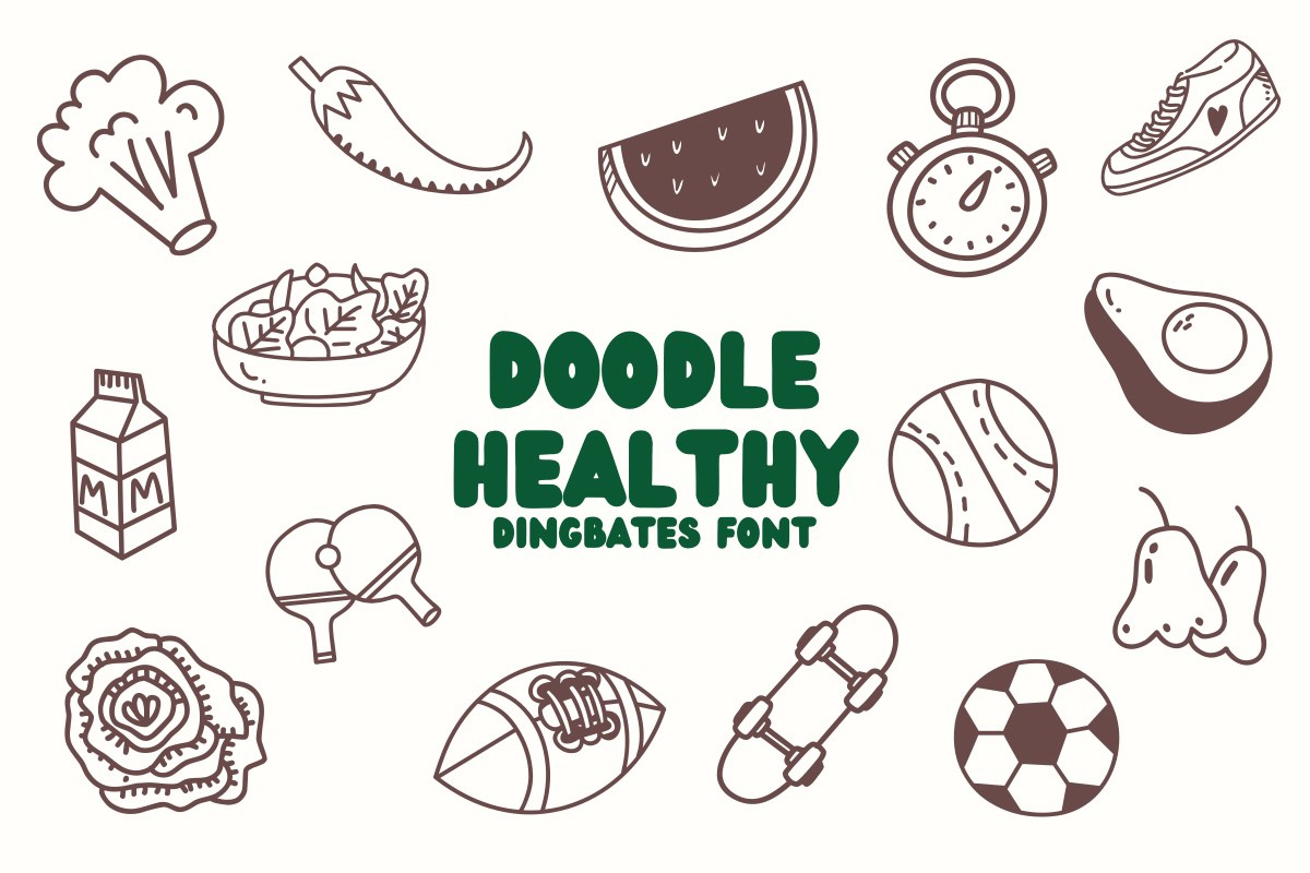 Doodle Healthy Font preview