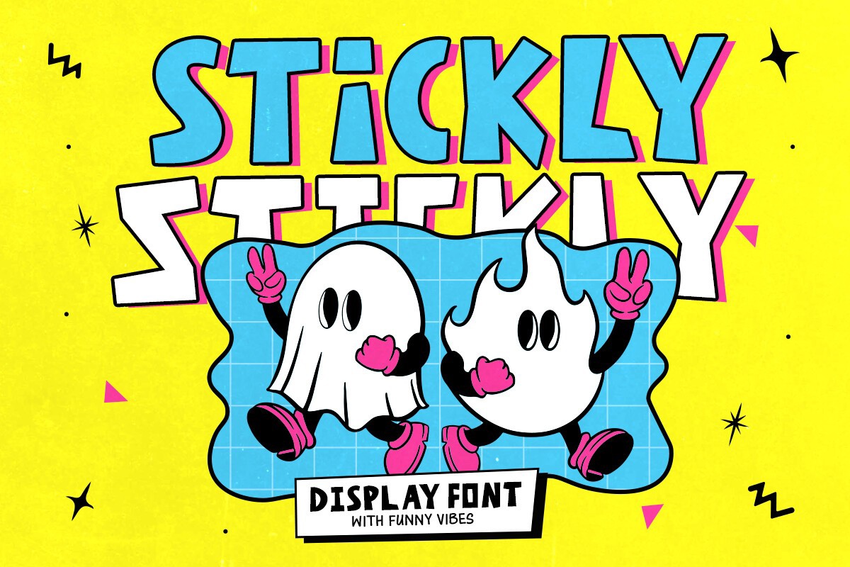 Stickly Regular Font preview