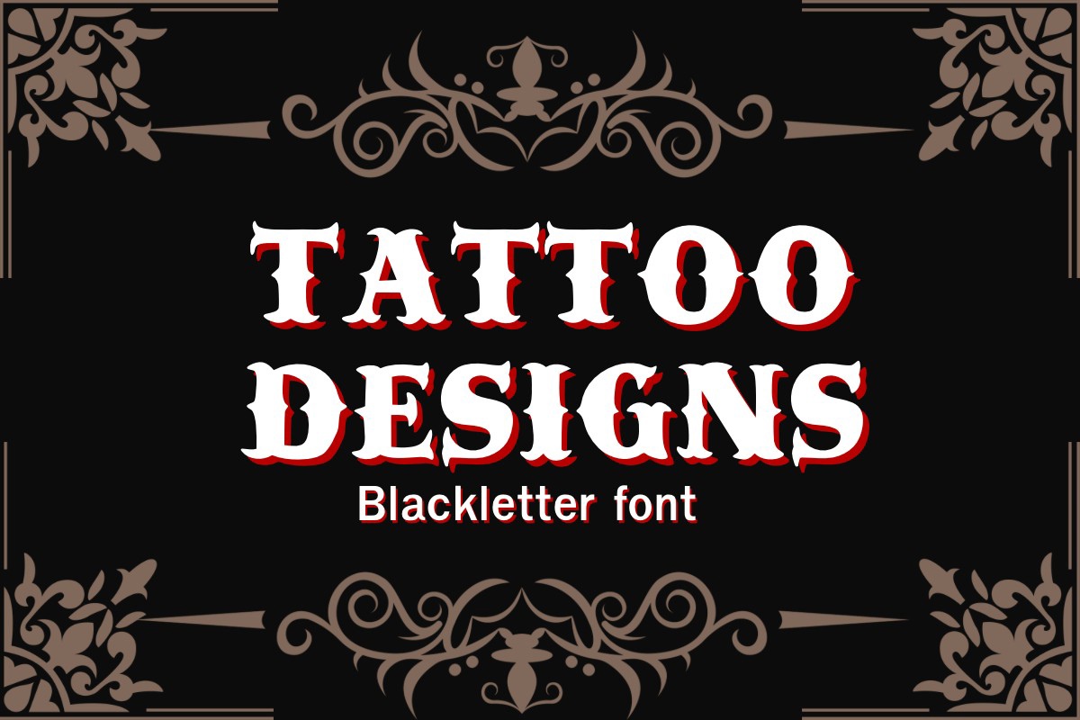 Tattoo Designs Font preview