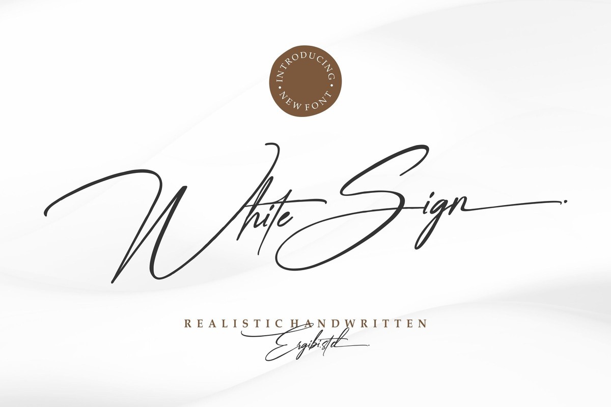 White Sign Font preview