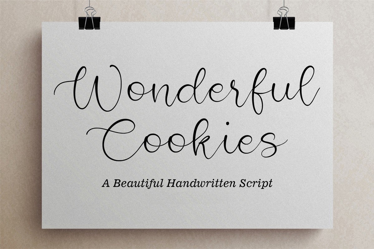 Wonderful Cookies Font preview