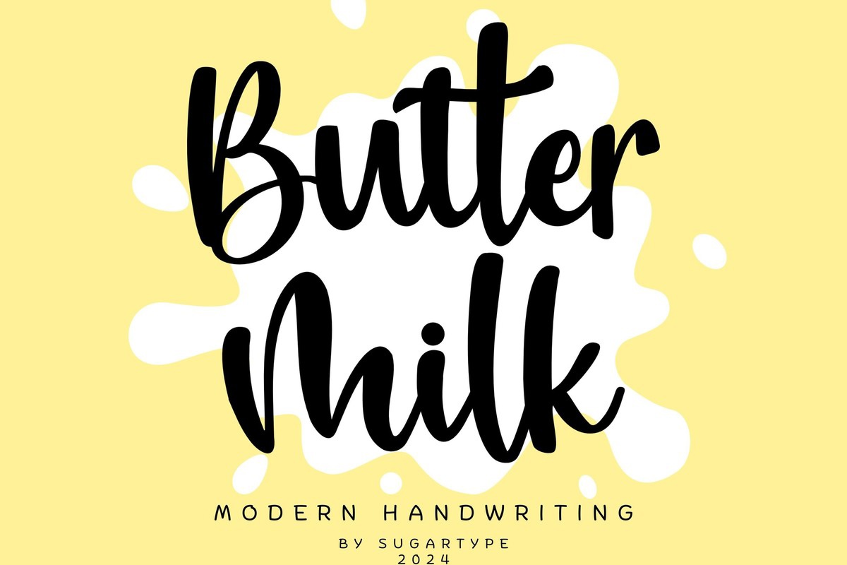 Butter Milk Font preview