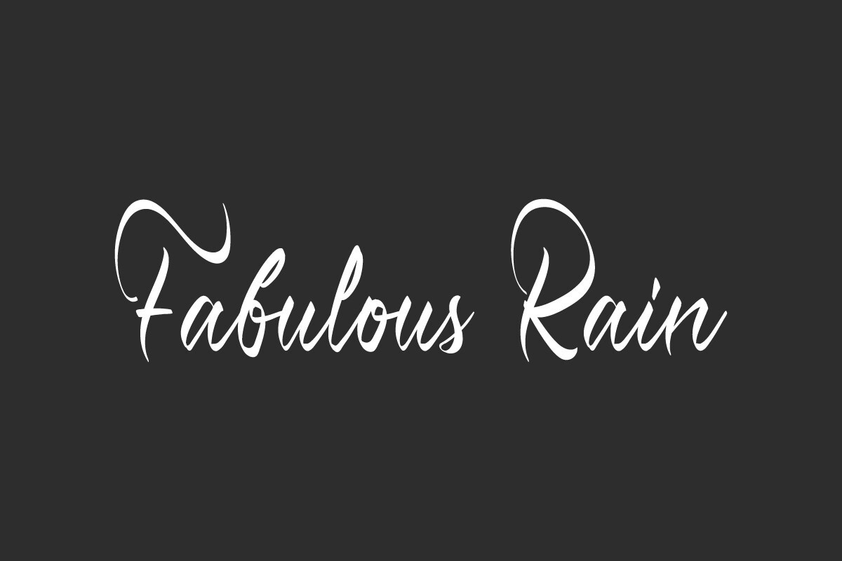 Fabulous Rain Font preview