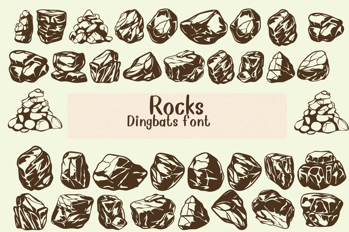 Rocks Font preview