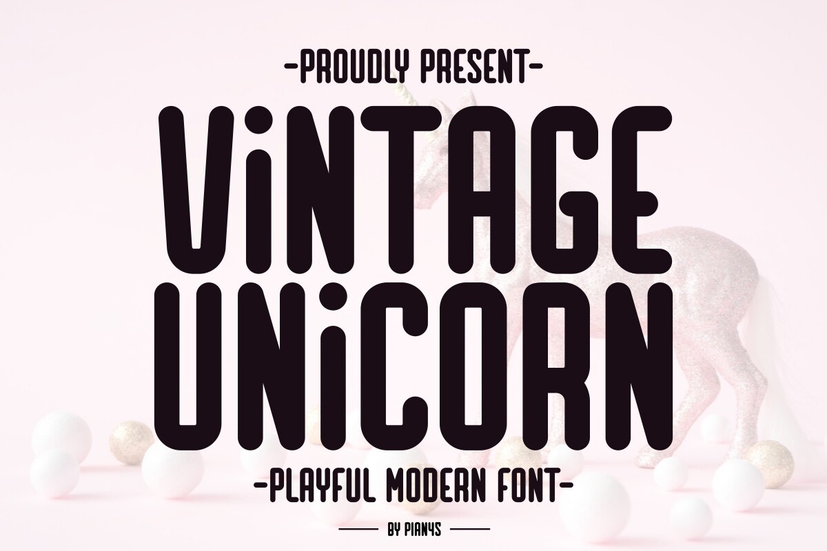 Vintage Unicorn Font preview