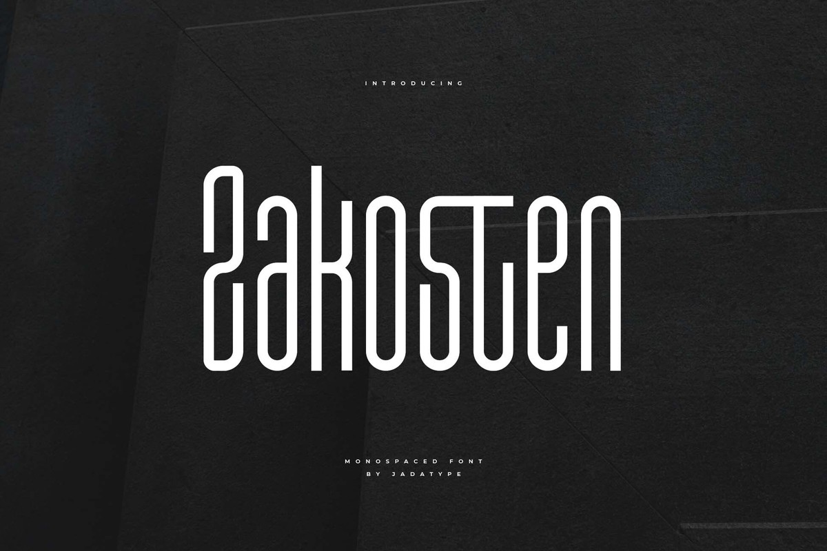 Zakosten Font preview