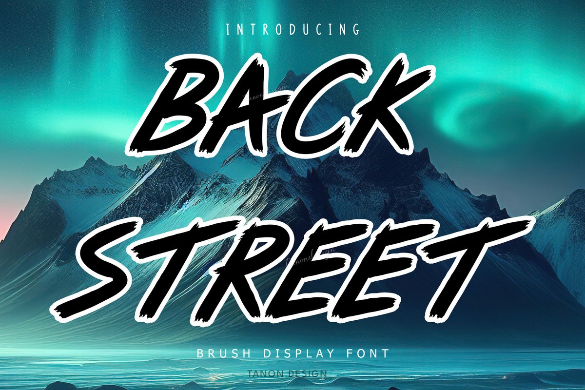 Back Street Font preview