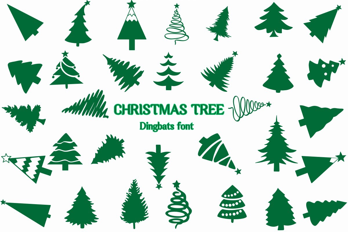 Christmas Tree Font preview