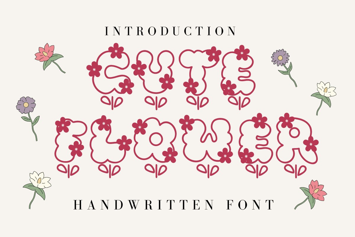 Cute Flower Font preview