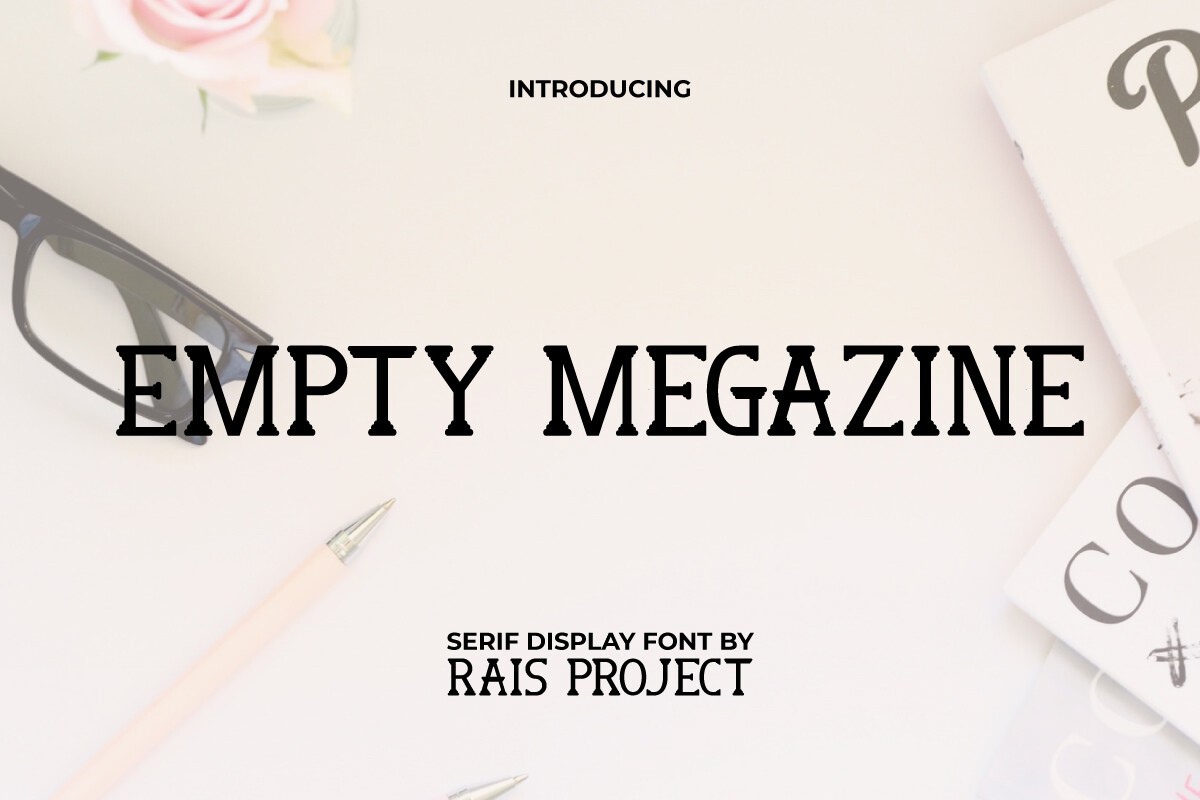 Empty Megazine Font preview