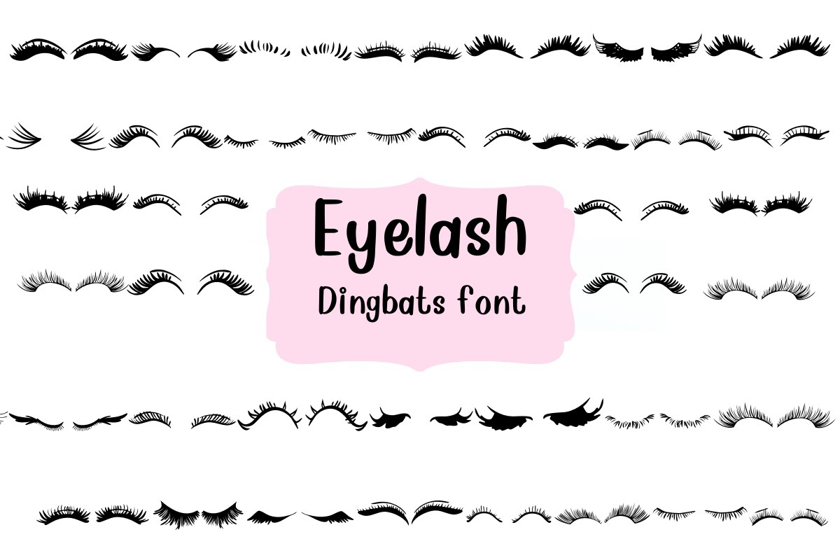 Eyelash Font preview