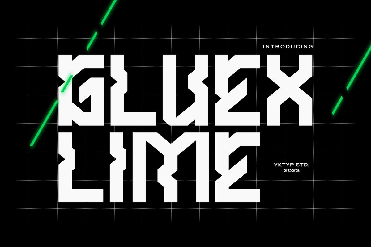 Gluexlime Font preview