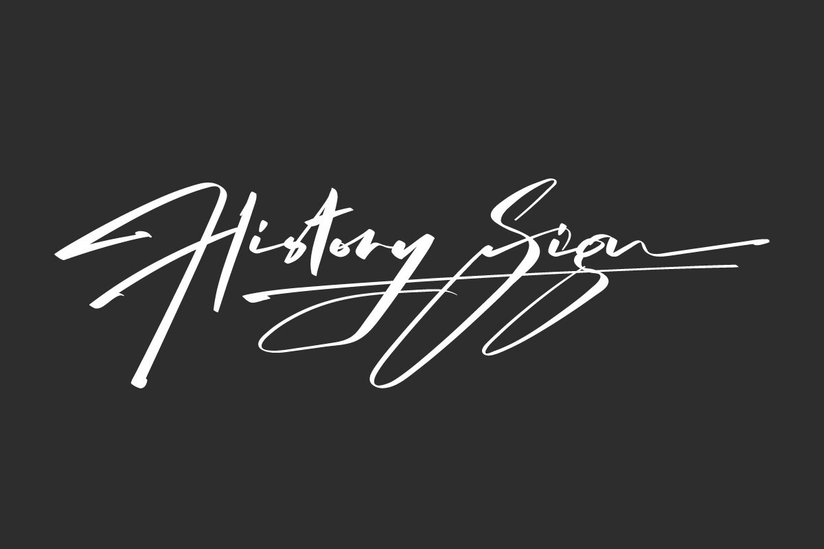 History Sign Font preview