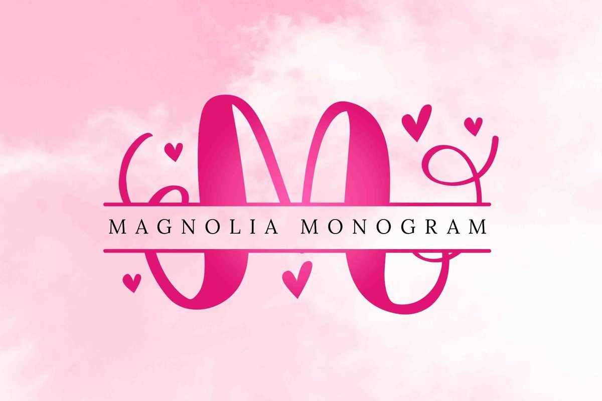 Magnolia Monogram Font preview