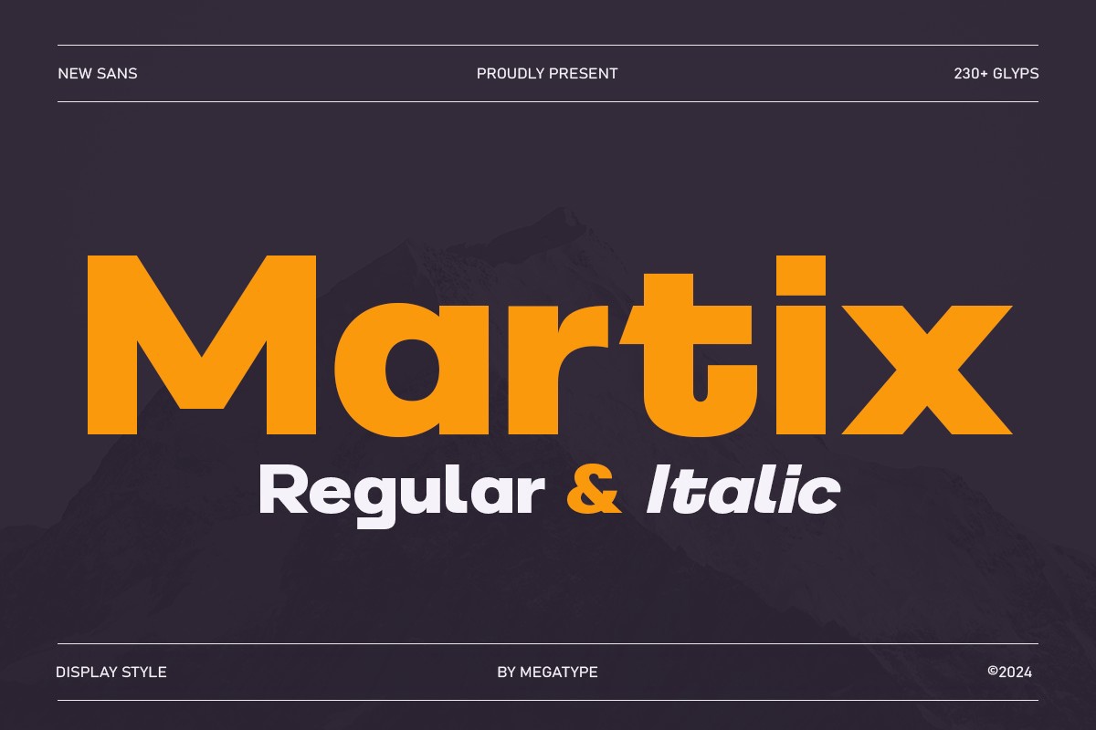 Martix Sans Serif Font preview