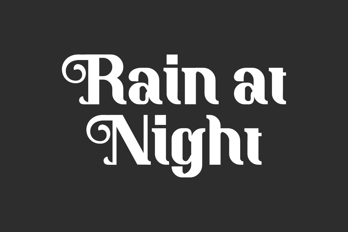 Rain at Night Font preview