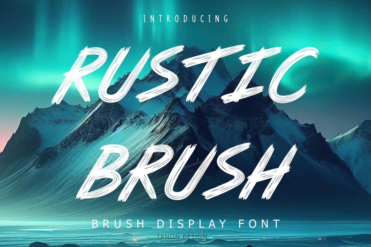 Rustic Brush Font preview