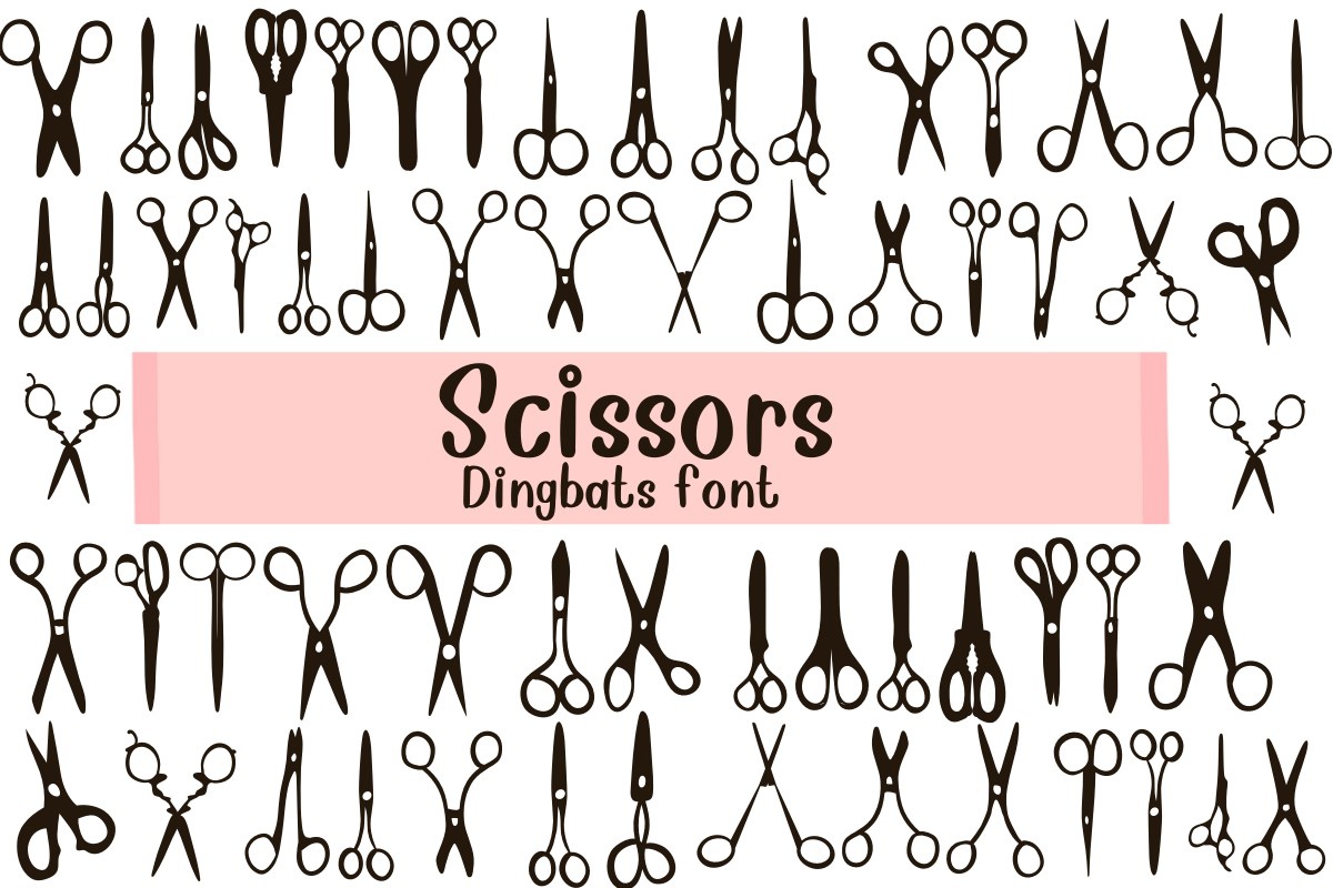 Scissors Font preview