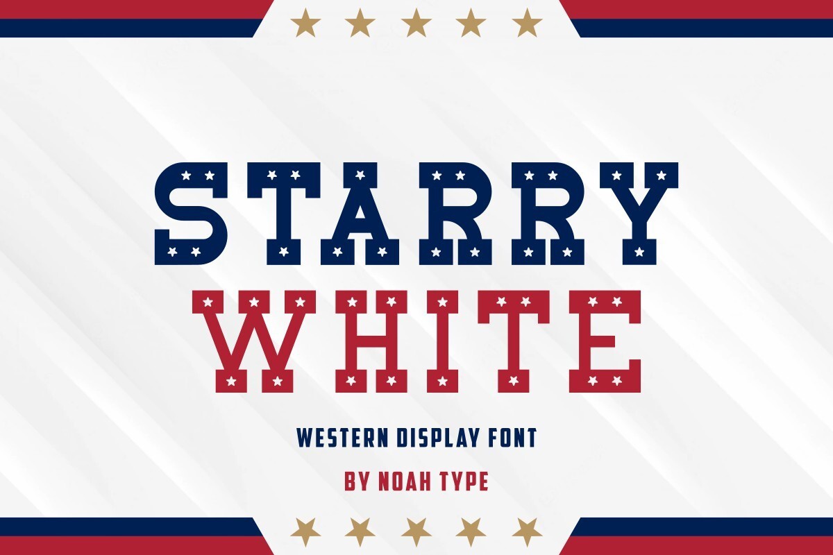 Starry White Font preview