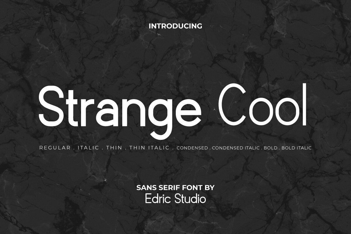 Strange Cool Font preview