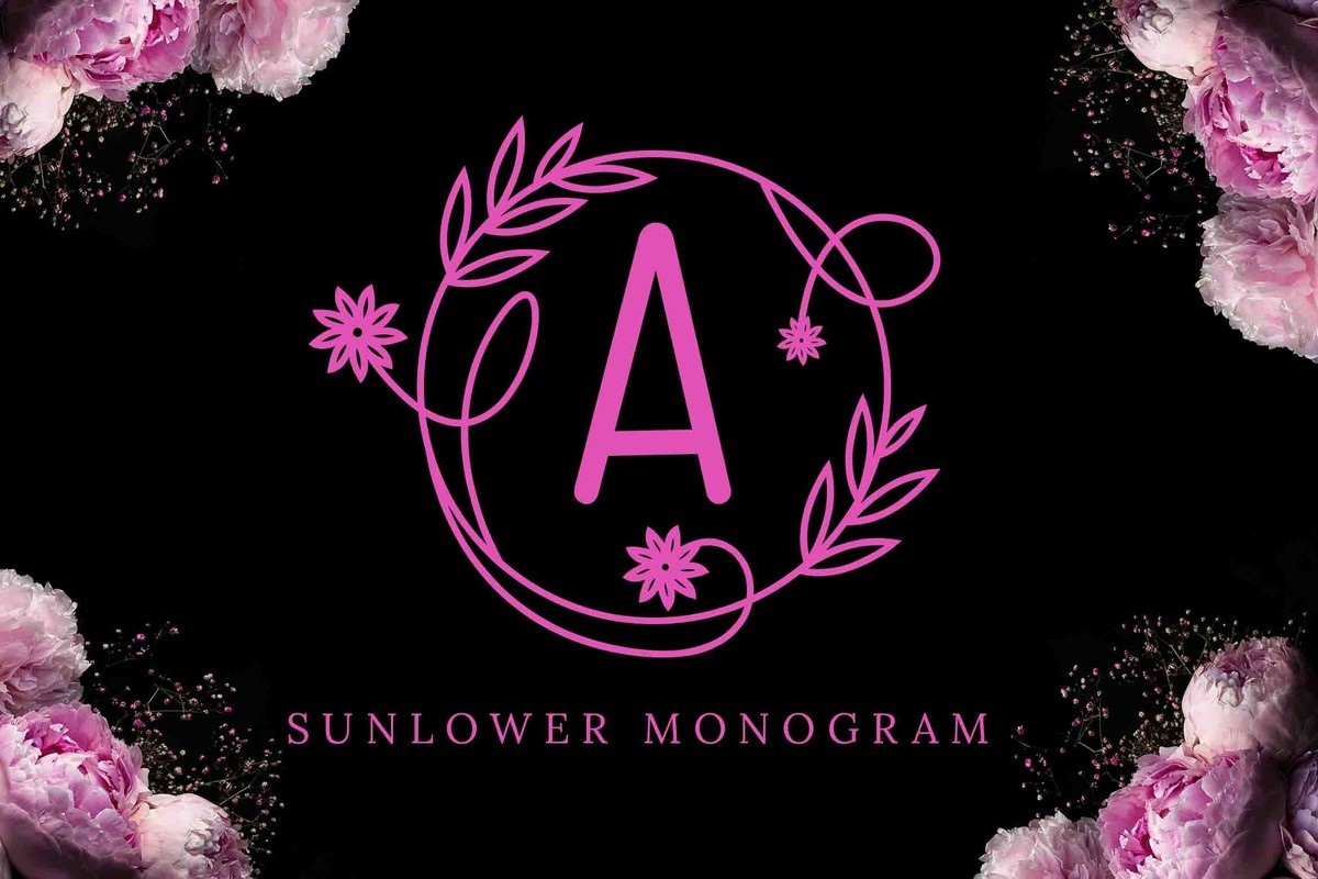 Sunlower Monogram Font preview