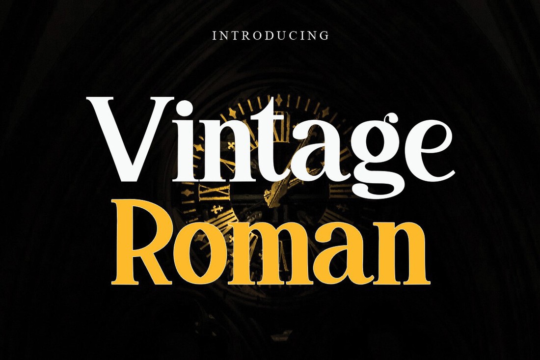 Vintage Roman Font preview