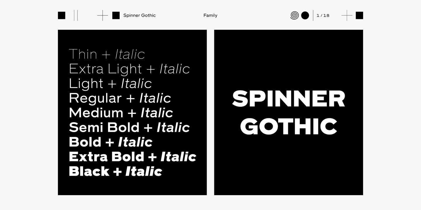 Spinner Gothic Font preview