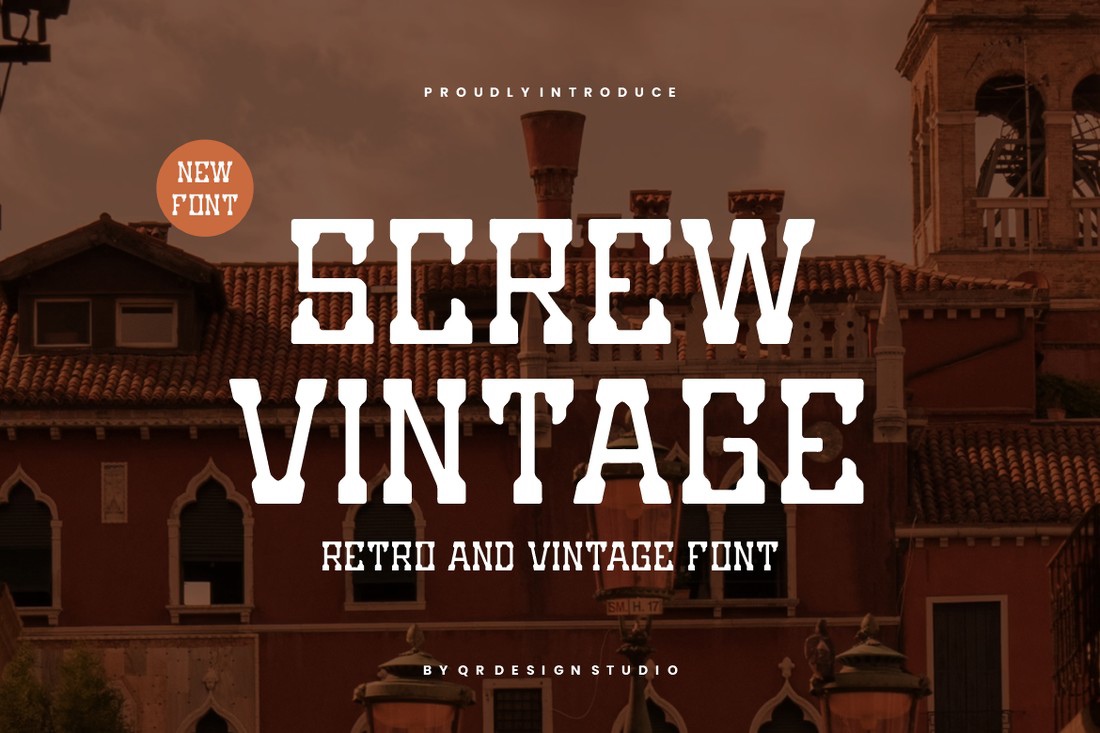 Screw Vintage Font preview