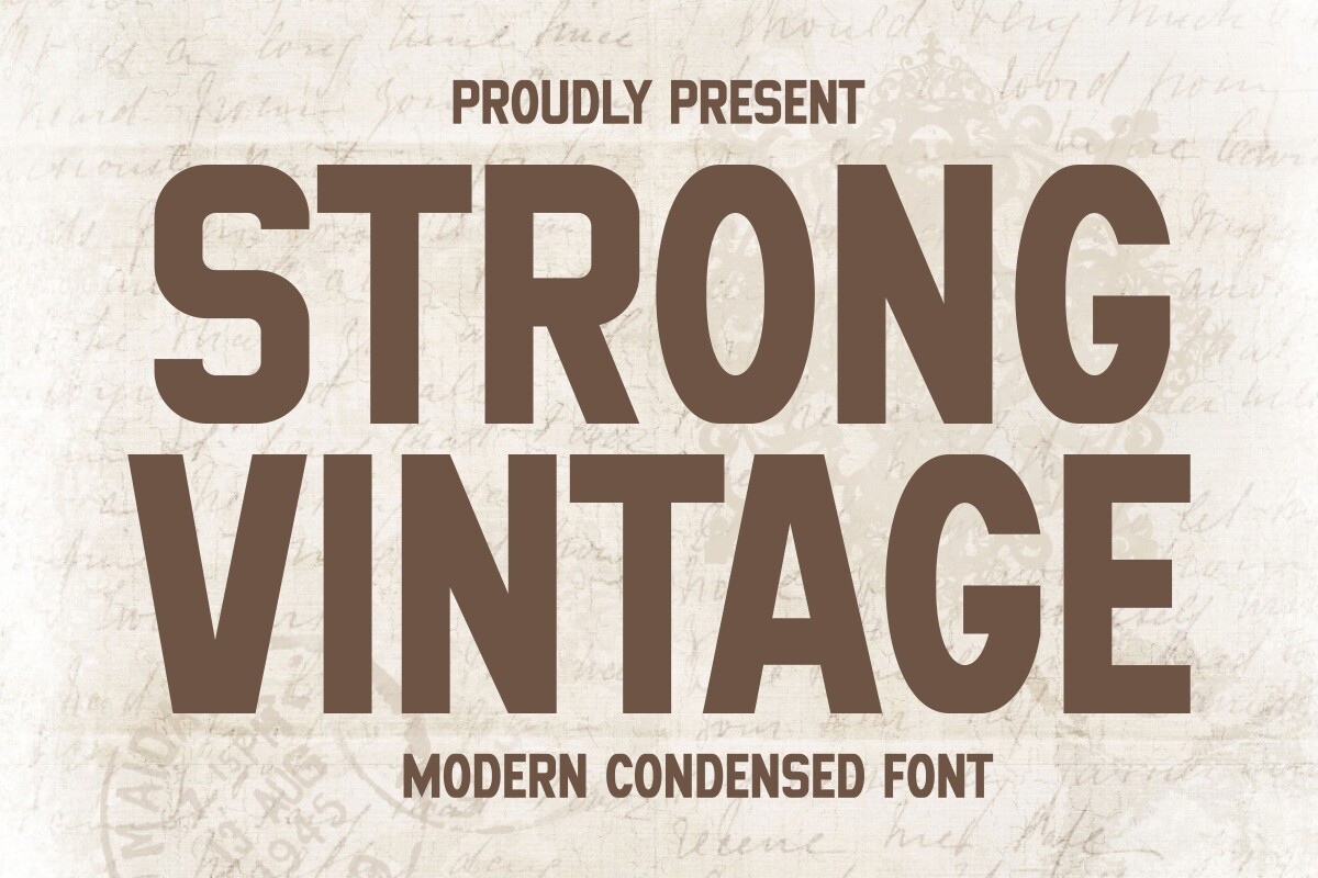 Strong Vintage Font preview