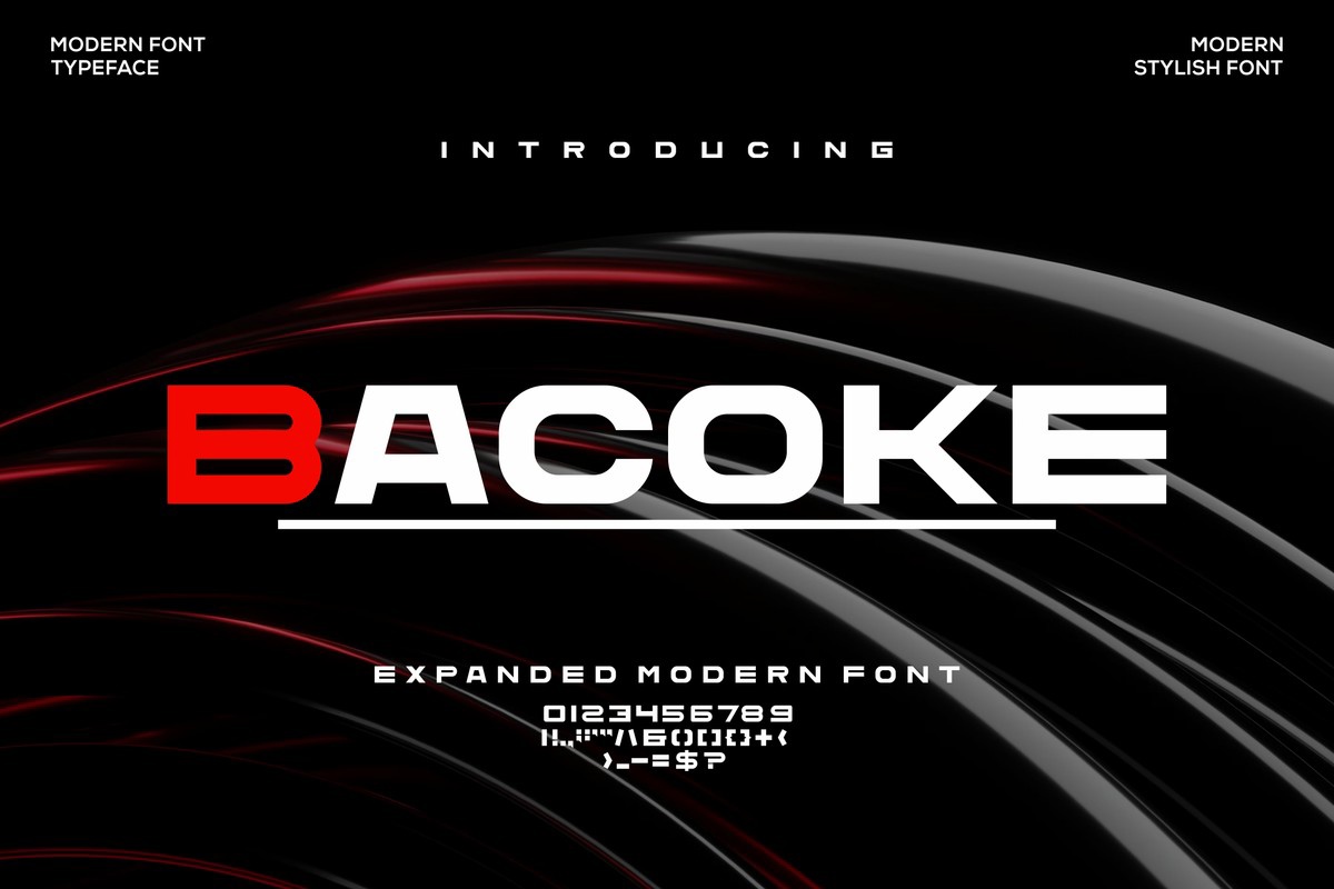 Bacoke Font preview