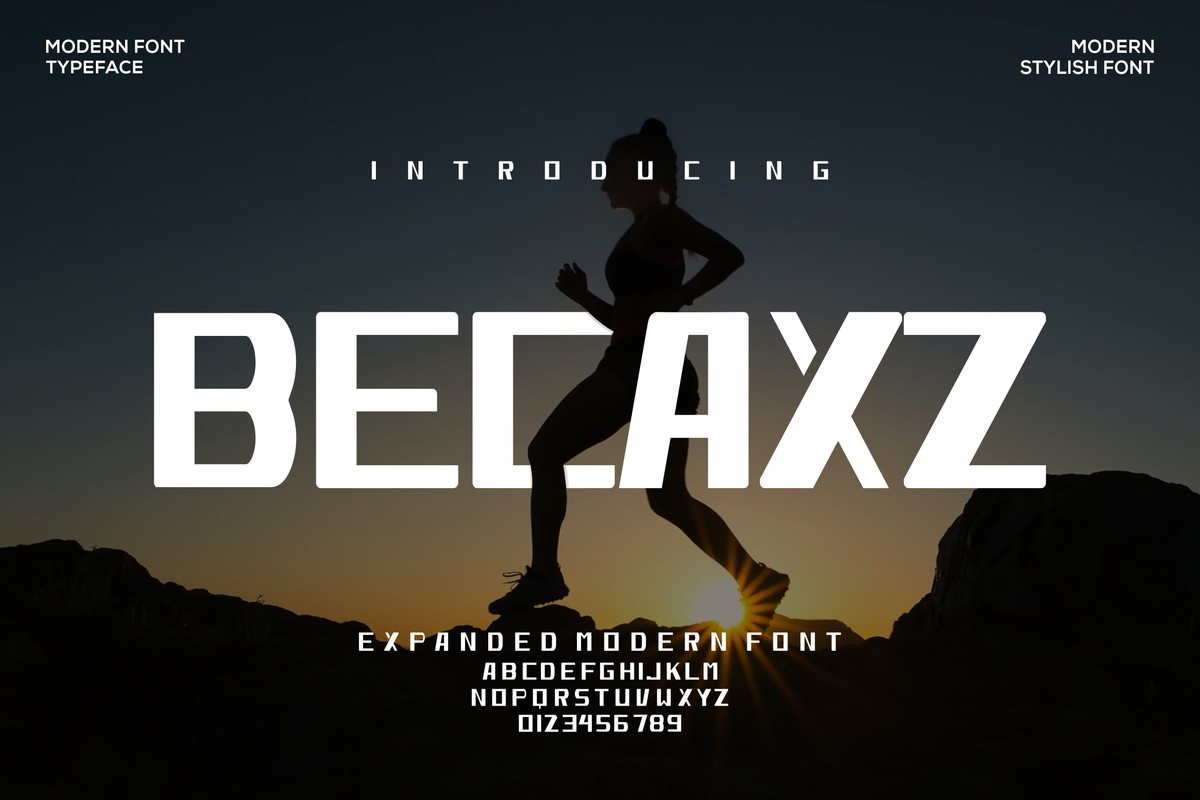 Becaxs Font preview