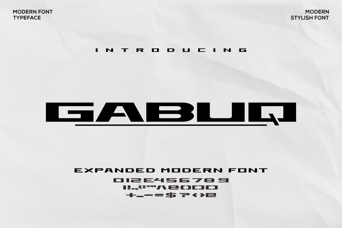 Gabuq Font preview