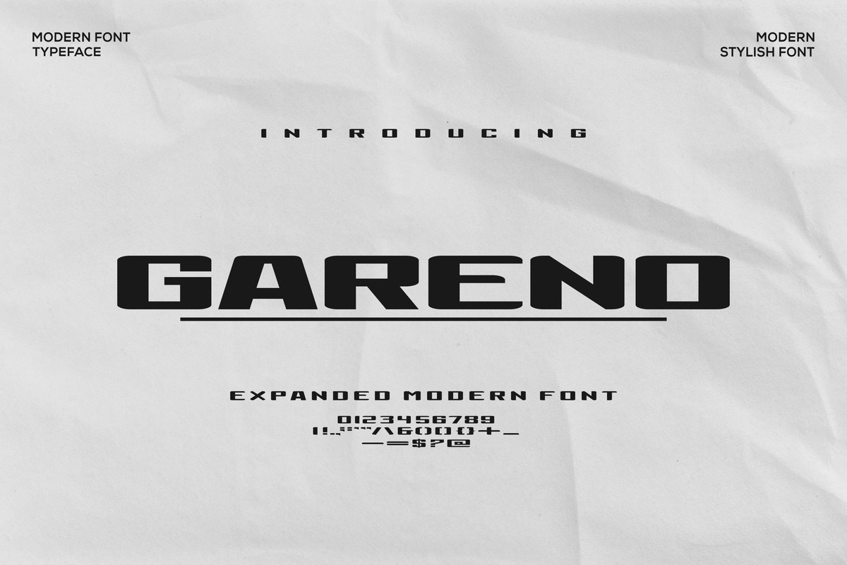 Gareno Font preview