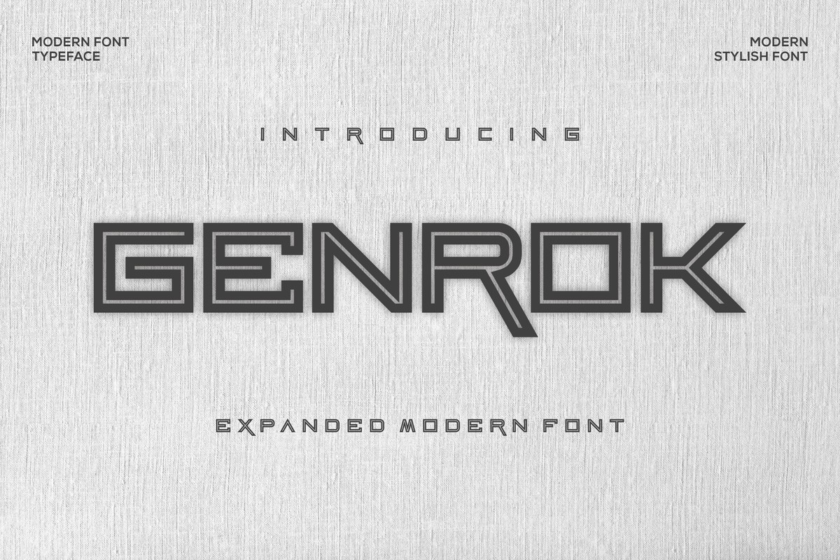 Genrok Font preview