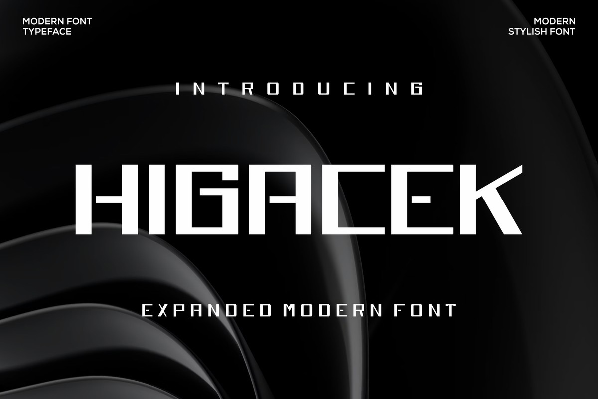 Higacek Font preview