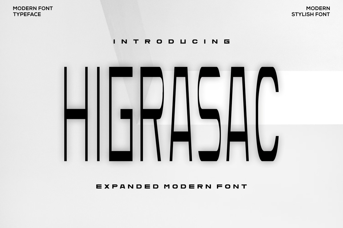 Higrasac Font preview