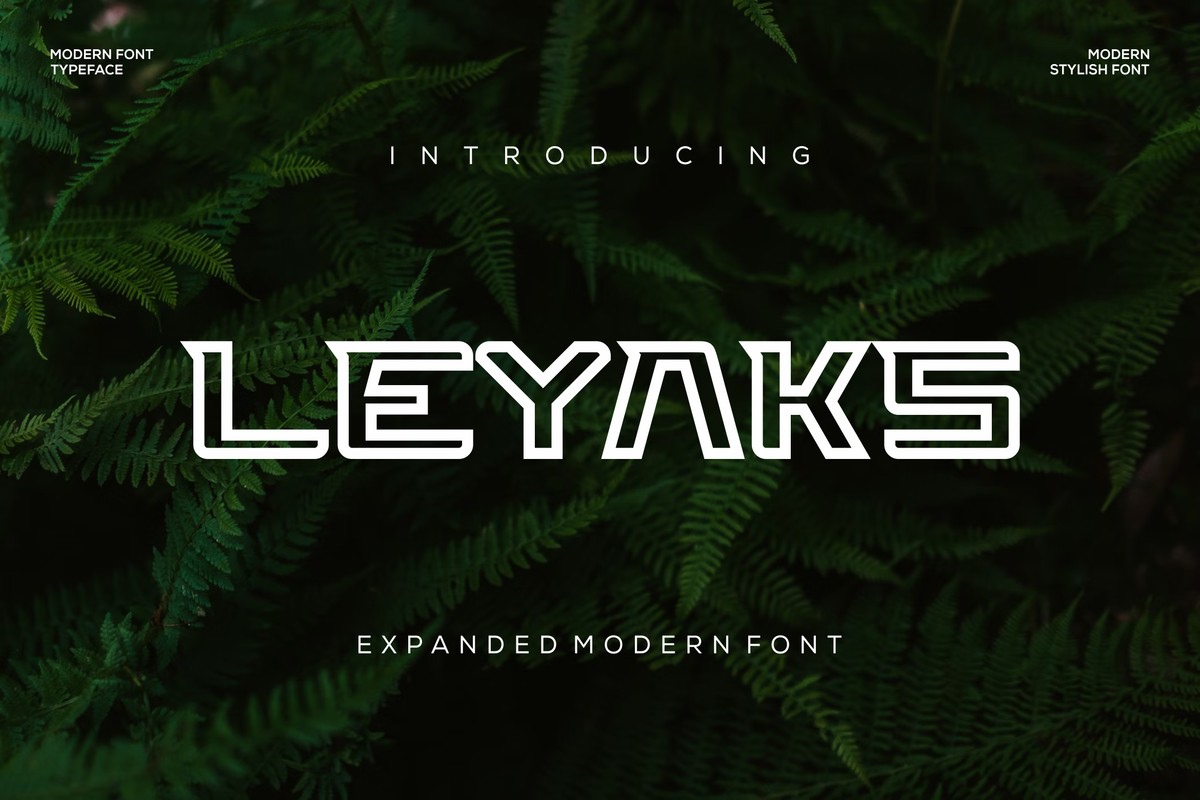 Leyaks Font preview