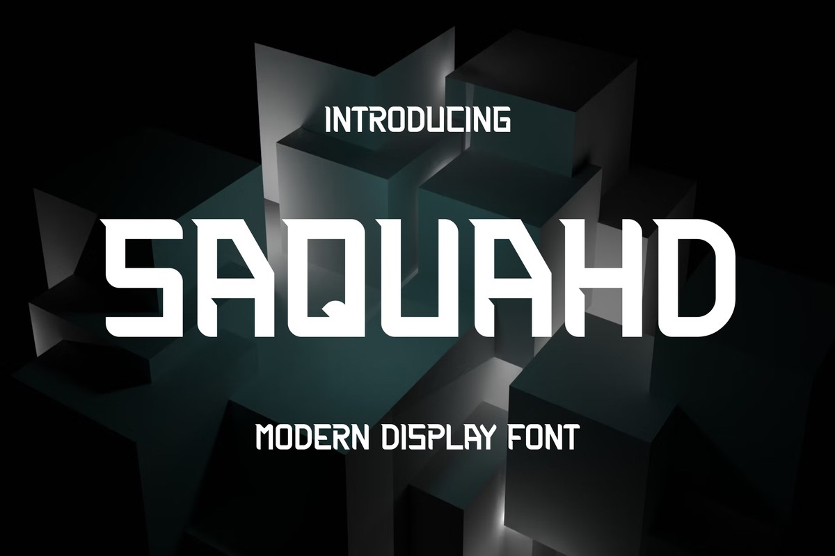 Saquahd Font preview