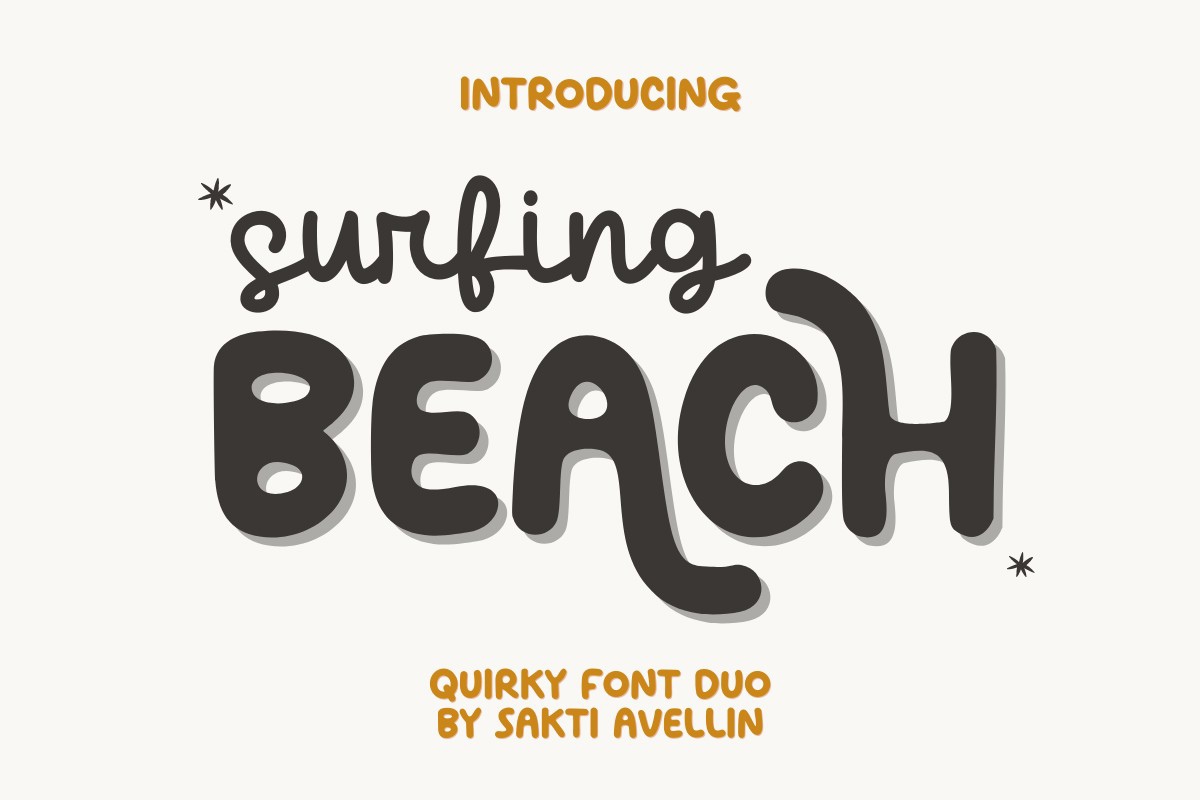 Surfing Beach Duo Font preview