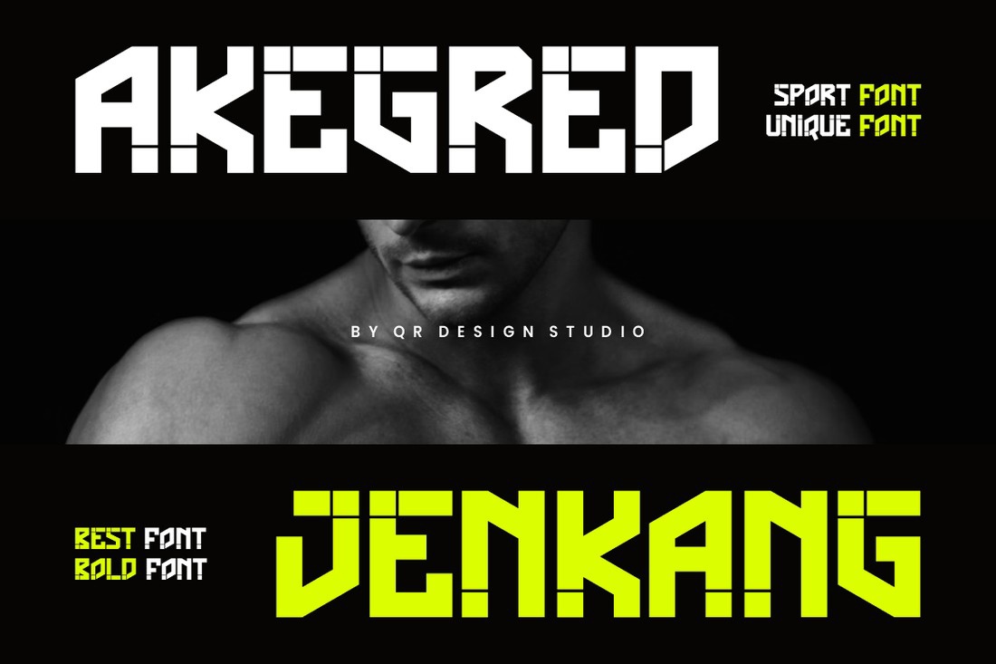 Akegred Jenkang Font preview