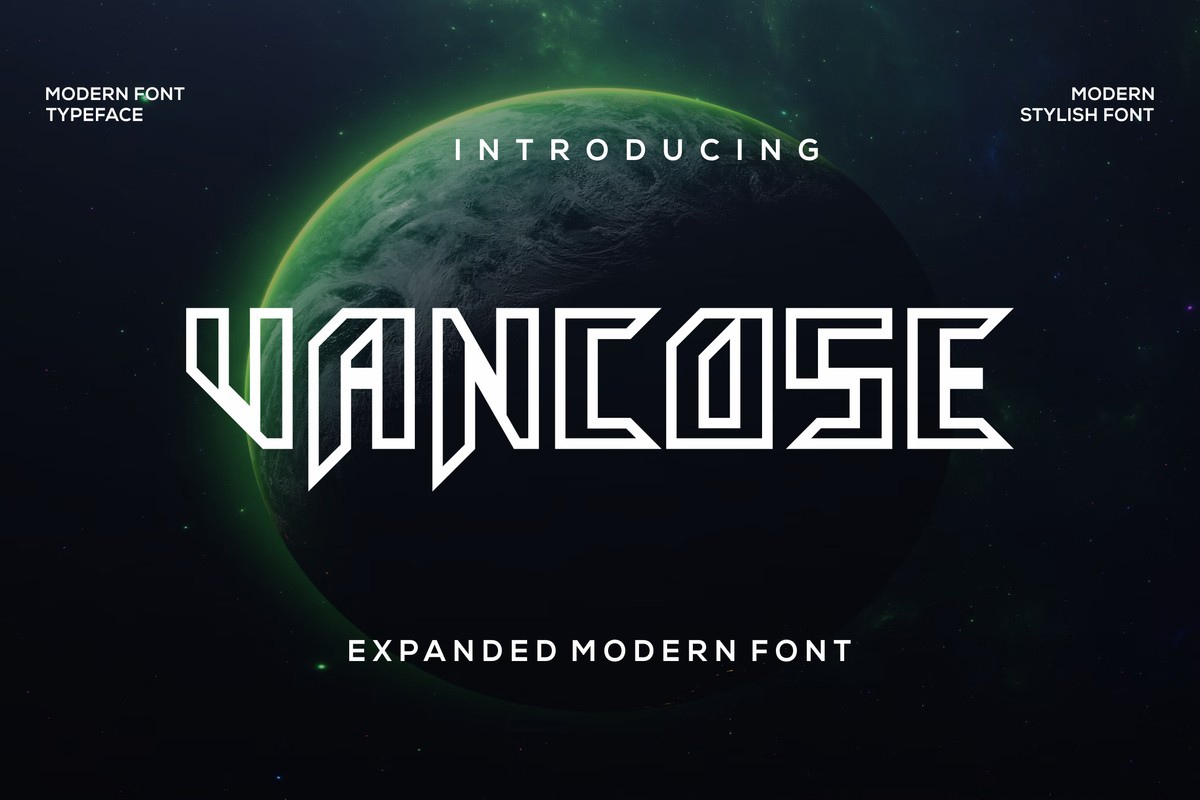 Vancose Font preview