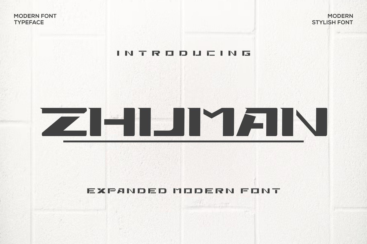 Zhuman Font preview