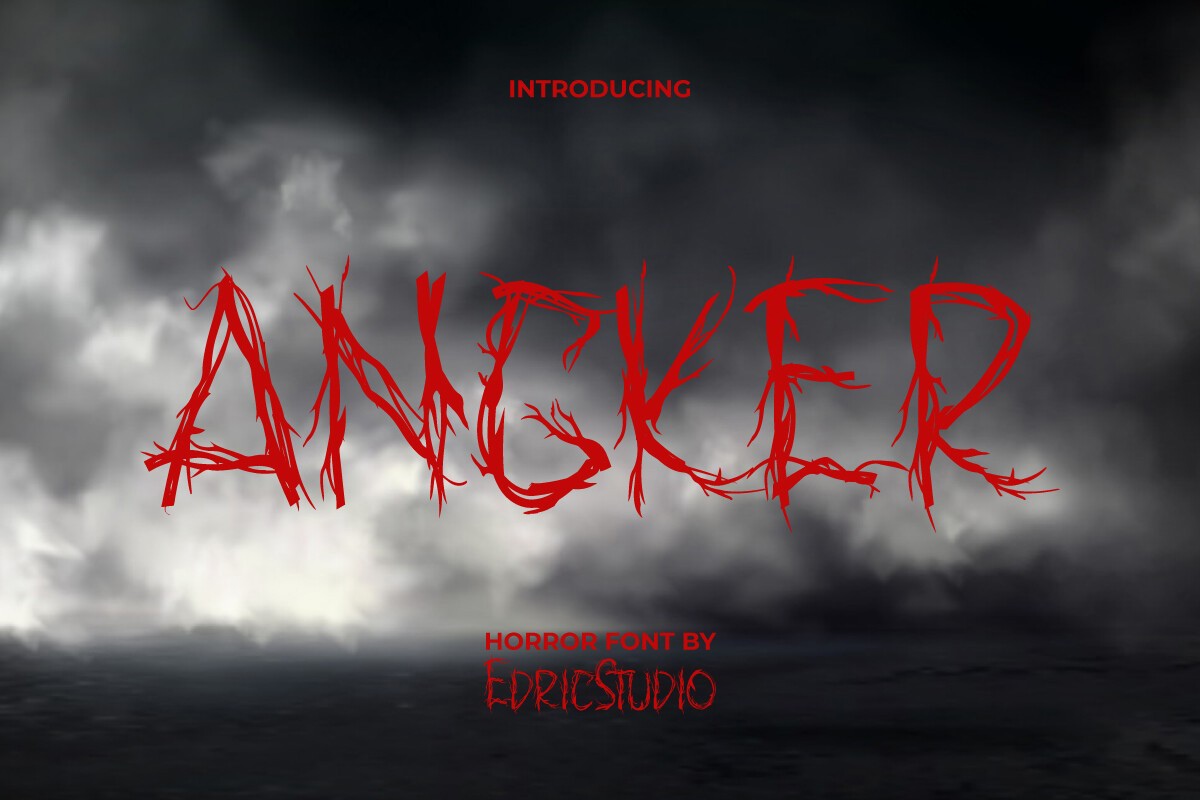 Angker Font preview