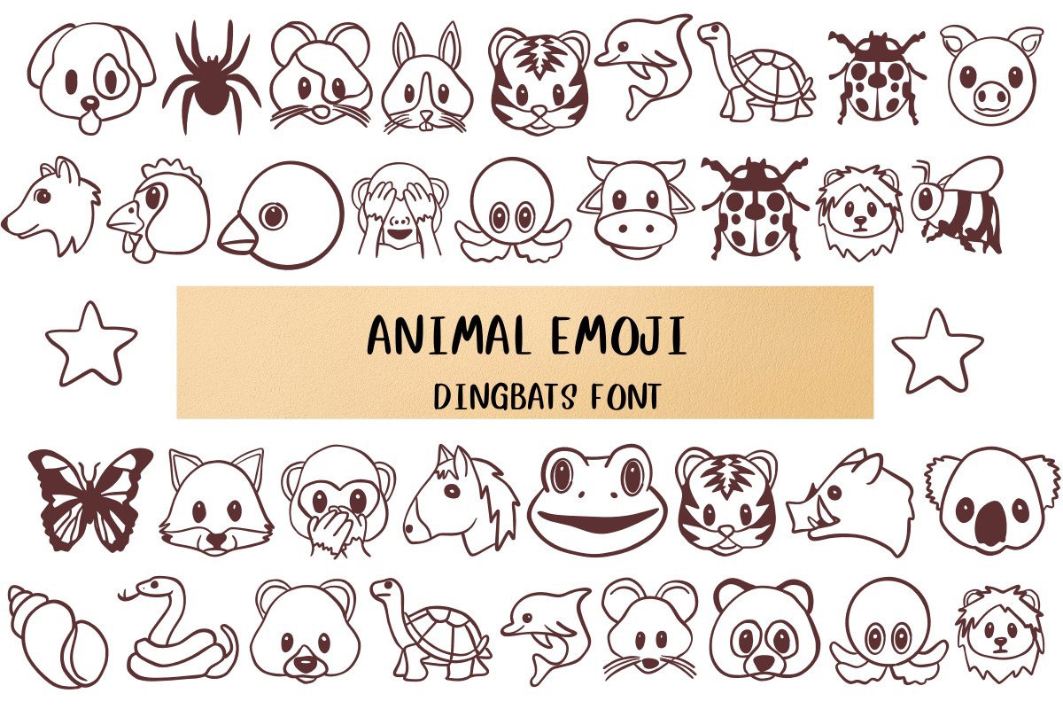 Animal Emoji Font preview