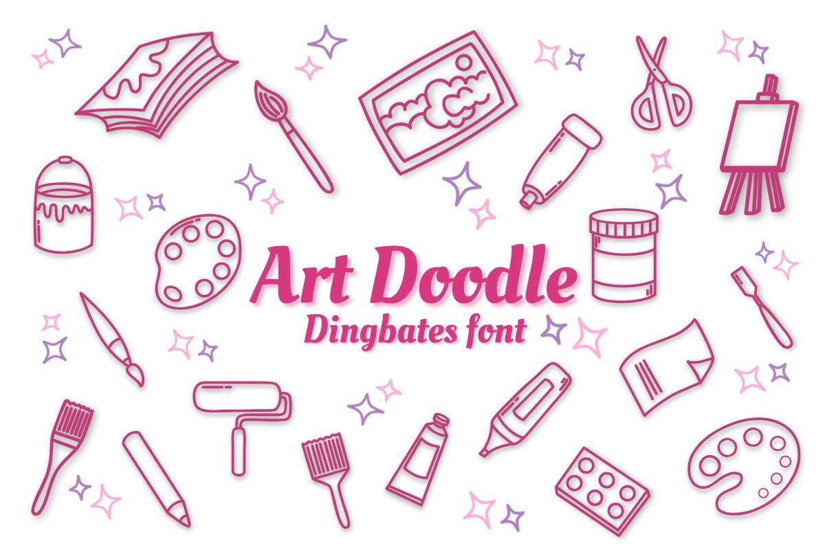 Art Doodle Font preview