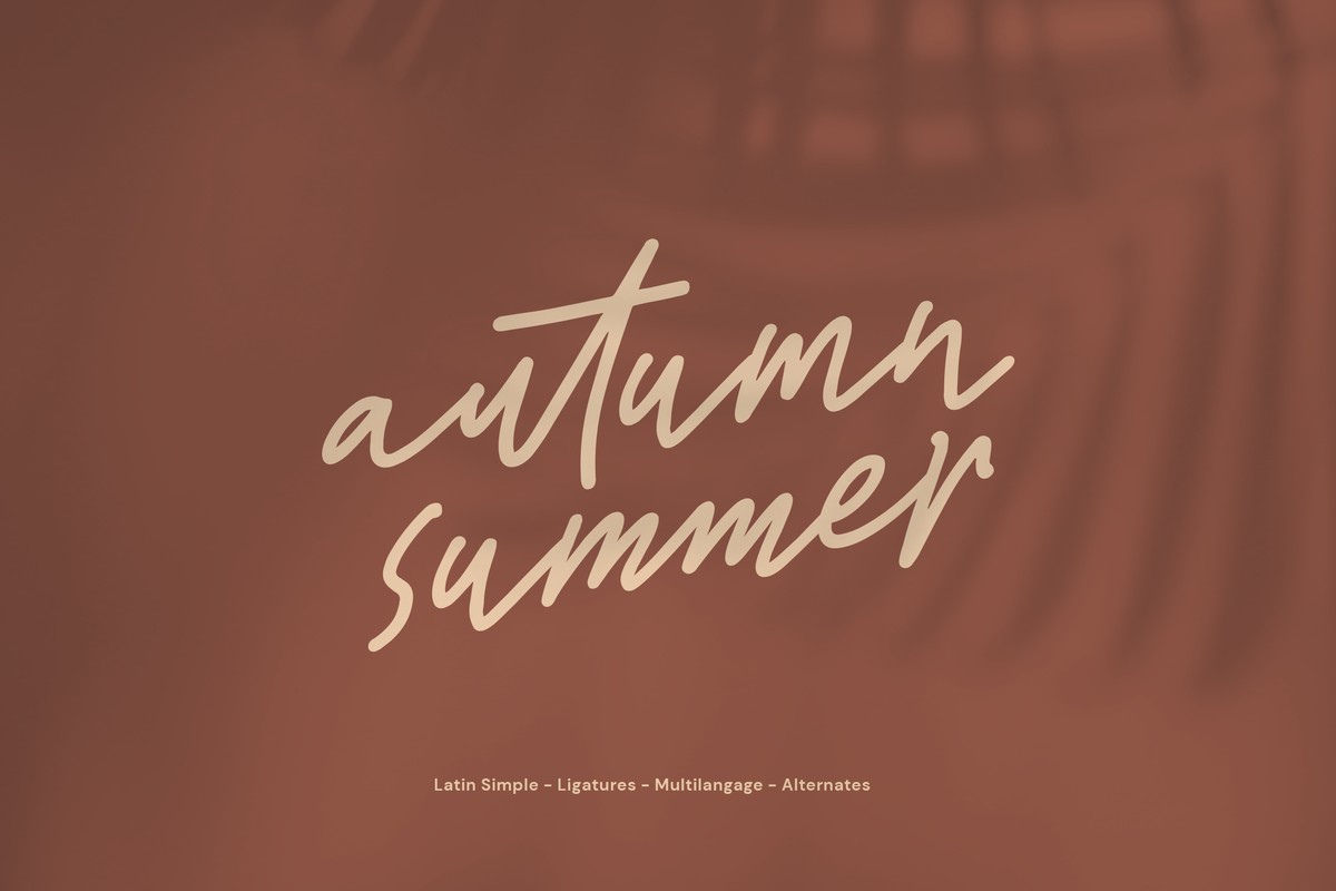 Autumn Summer Font preview