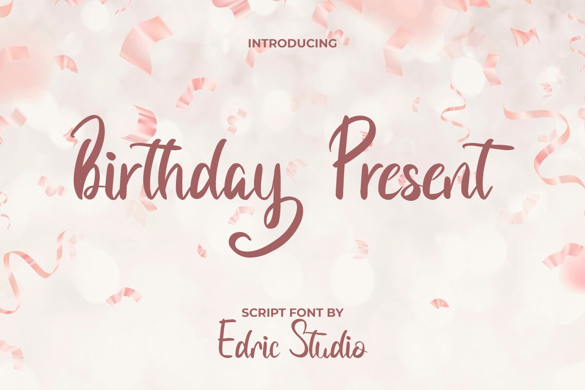 Birthday Present Font preview