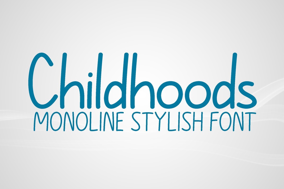 Childhoods Font preview