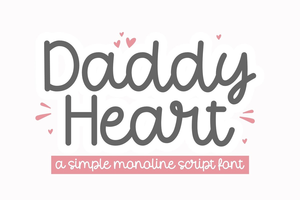 Daddy Heart Font preview