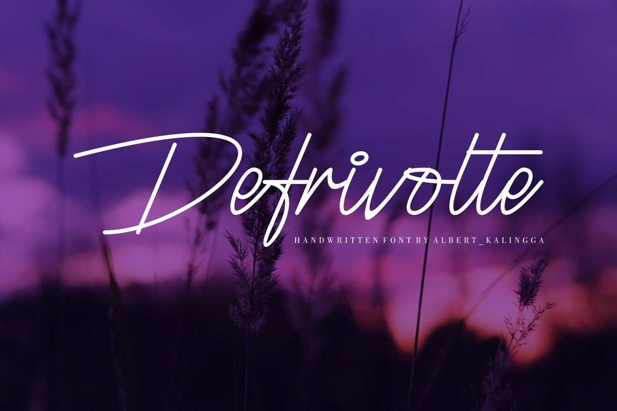 Defrivolte Font preview